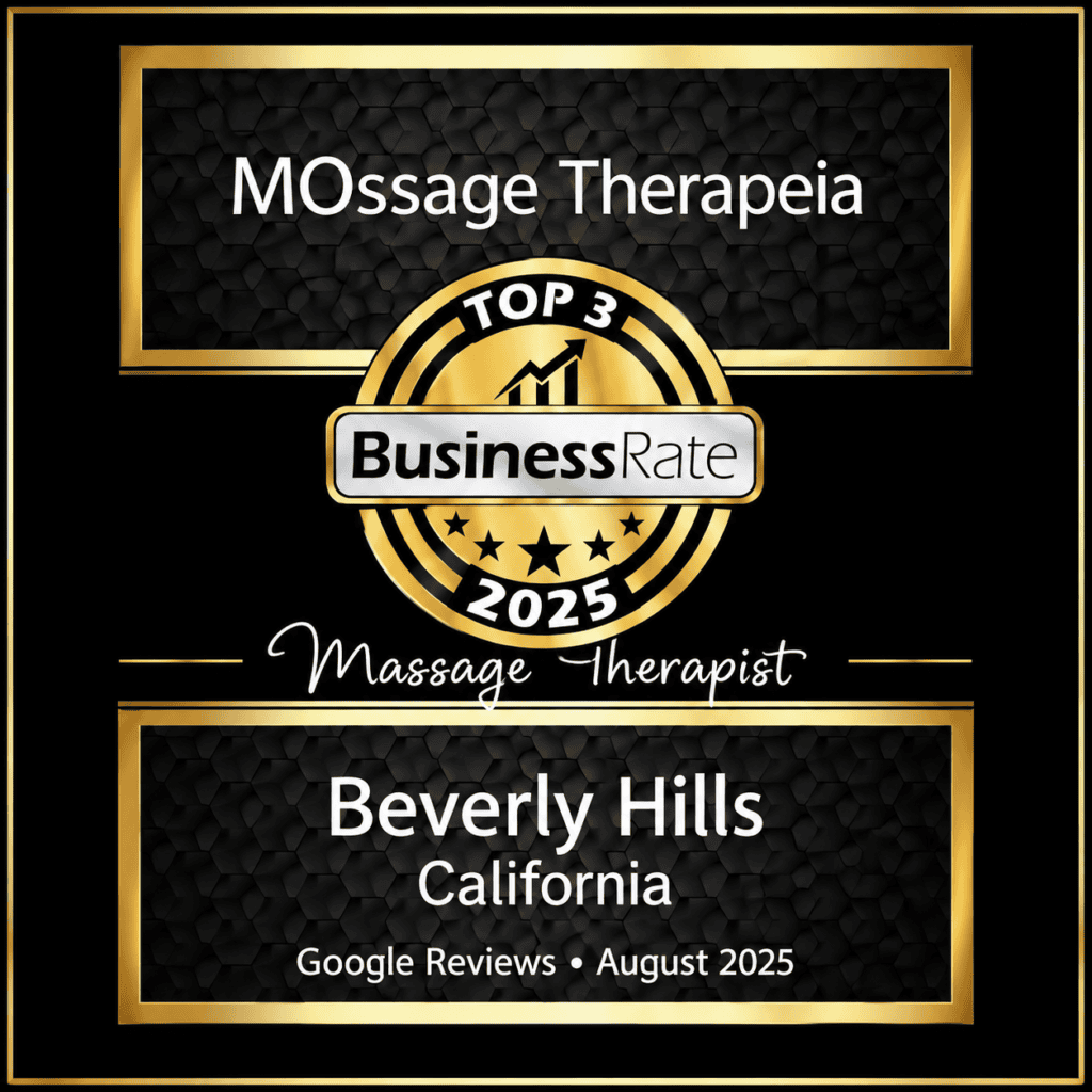 MOssage Therapeia Top 3 Massage Therapist Award 2025 in Beverly Hills