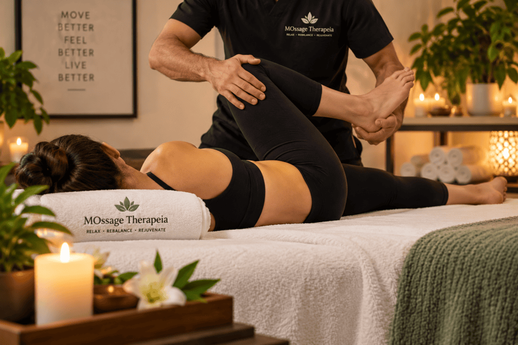 Assisted stretching to improve muscle flexibility and mobility
